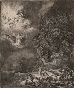 The angel appearing to the shepherds