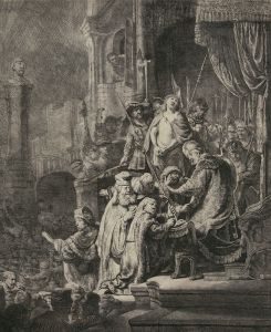 Christ before Pilate; large plate