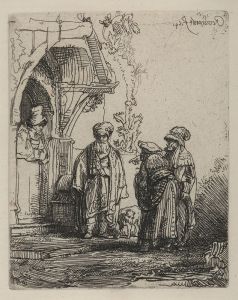 Three oriental figures