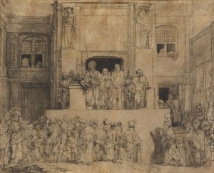 Christ presented to the people; the oblong plate