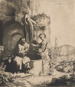 Christ and the Woman of Samaria; Among the Ruins