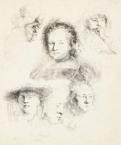 Studies of the Head of Saskia and Others