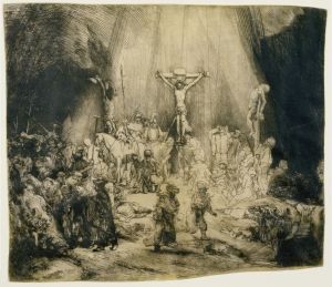 Christ crucified between the two thieves; ‘The three crosses’