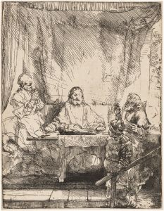 Christ at Emmaus: the larger Plate