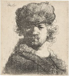 Self-Portrait in a heavy Fur Cap: Bust