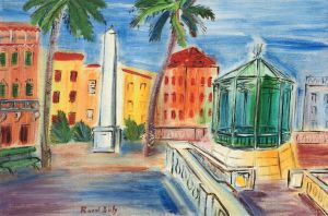 La Place d’Hyères, L’Obélisque et le kiosque à musique