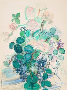 Bouquet à la grappe et aux roses