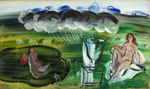 Composition avec vase et nus