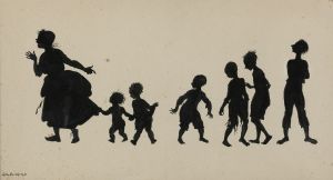 Woman and six children
