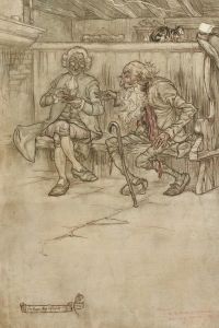 ‘He took his place once more on the bench at the inn-door’
