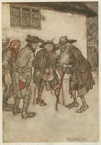 ‘They crowed round him, eyeing him from head to foot with great curiosity.’