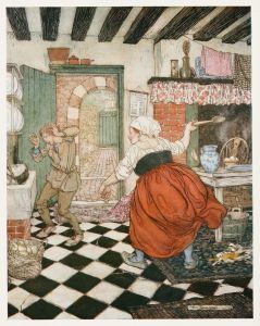 Many’s the beating he had from the broomstick or the ladle