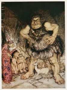 The giant Galligantua and the wicked old magician transform the duke’s daughter into a white hind