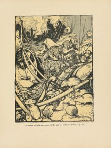 A swarm of field-mice gnawed the quivers and bow-strings