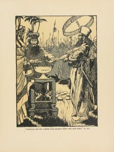 Cambyses and the Arabian king pledged faith with each other