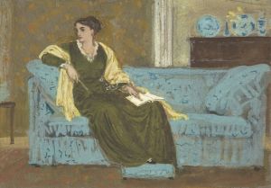 Woman Seated on a Sofa