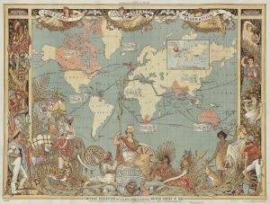 Imperial Federation, Map of the World Showing the Extent of the British Empire in 1886