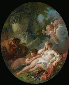 Sleeping Bacchantes Surprised By Satyrs