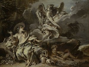 Hagar And Ishmael In The Desert With The Angel