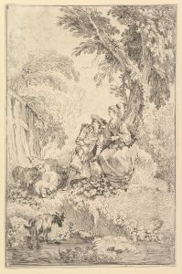 Surprised Young Couple Under a Tree