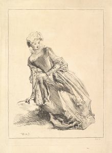 Woman leaning to left