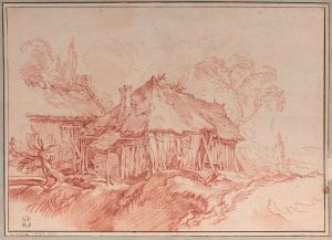 Chaumières dans un paysage, d’après Abraham Bloemaert