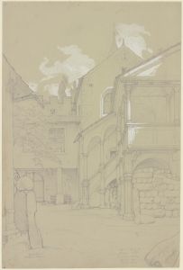 Ansicht des Hofes von Schloss Rubein
