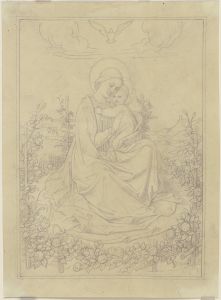 Madonna in the rose garden