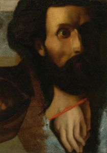 Sketch Of Head And Hands Of St. John For Jésus Remet À Saint Pierre Les Clefs Du Paradis