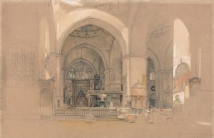 Interior of the Great Mosque,  Bursa, Turkey