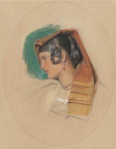 Portrait study of an Italian peasant girl