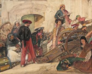 Spanish Battle Scene; The Proclamation of Don Carlos