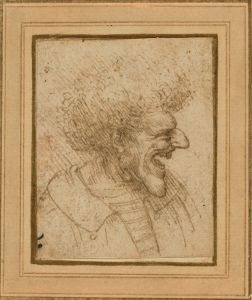 Caricature of a Man with Bushy Hair