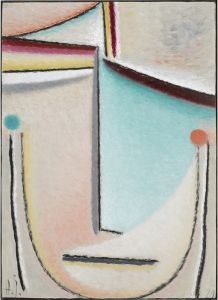 Abstract Head,Pink-Light Blue