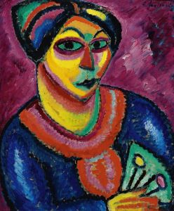 Woman With A Green Fan