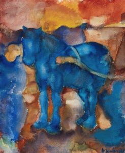 Blaues Pferd