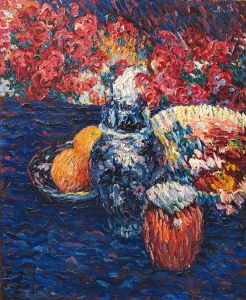 Stillleben mit Blumen und Früchten