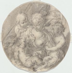 The Madonna with the Christ Child, with the infant John the Baptist and another Child