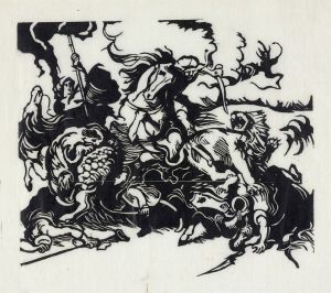 Lion hunt for Delacroix