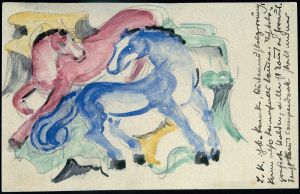 Red and Blue Horse