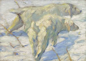 Siberian Dogs in the Snow