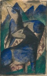 Two Blue Horses