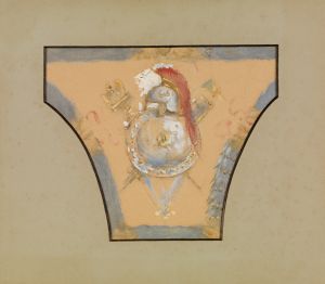 Studie zur Innendekoration des Landesgewerbemuseums in Stuttgart