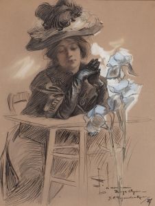 Seated Lady with Elegant Hat