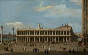 Venice, the Piazzetta, looking west, with the Libreria
