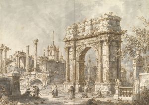 Capriccio with a Roman Triumphal Arch