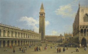 Venice, A View Of The Piazzetta Looking North